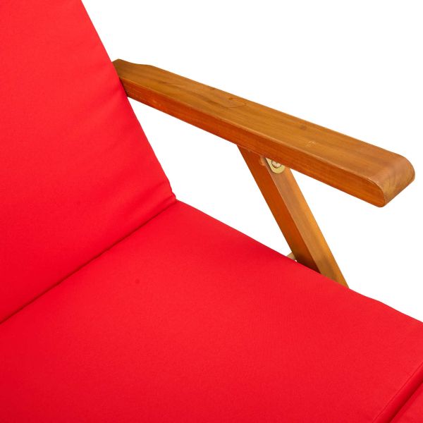 Сгъваем и reclining шезлонг 2 бр. Солидно акациево дърво