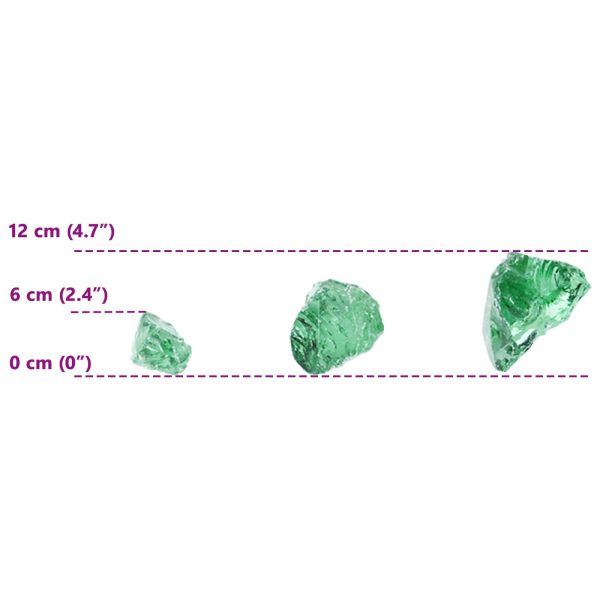 Градински камъни Светло зелено 12 cm Стъкло