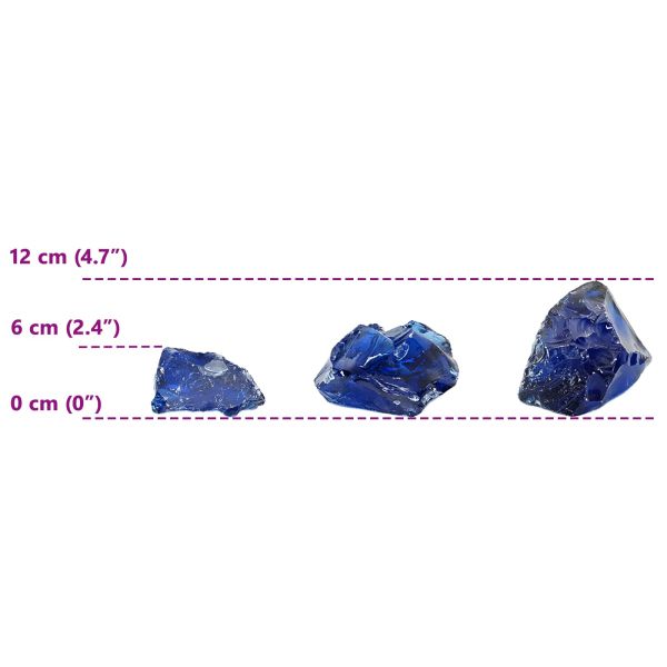 Градински камъни Синьо 12 cm Стъкло