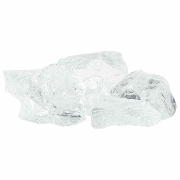 Градински камъни Бяло 12 cm Стъкло