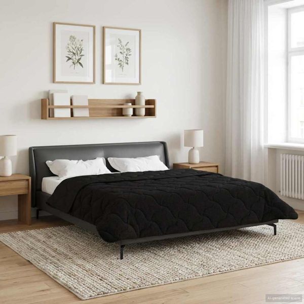 Летен юрган 200 x 220 cm Лято Черно Дишащo