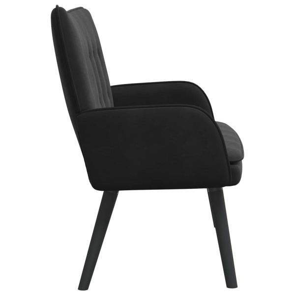 Двуместна софа Черно 115 x 61 x 87 см Кадифе