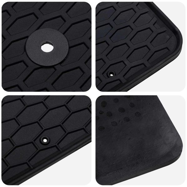 Автомобилен килим 4 pcs Черно Каучук