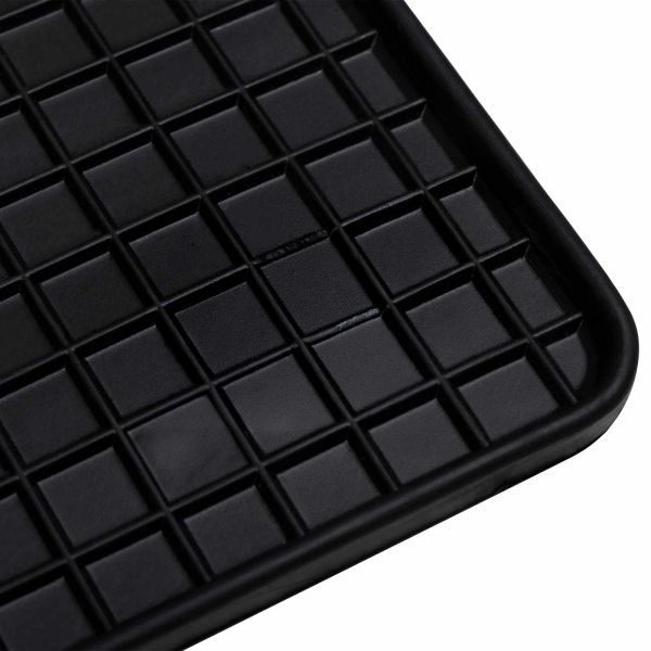 Автомобилен килим 4 pcs Черен Каучук