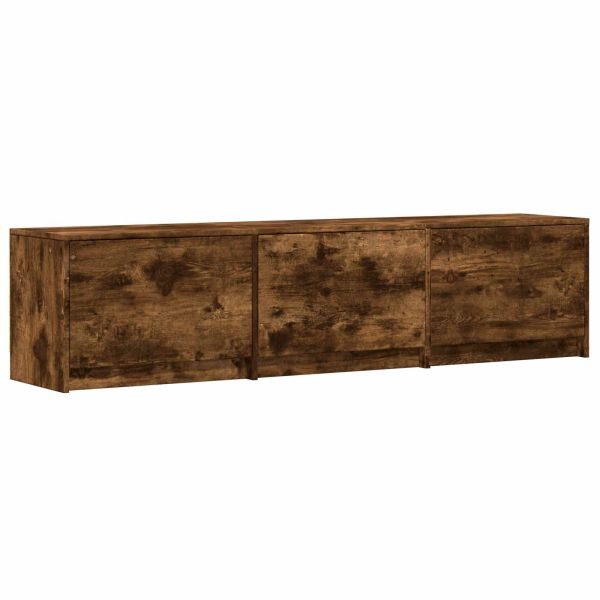 TV шкаф с LED 165 x 34 x 40 см Пушена Дъб