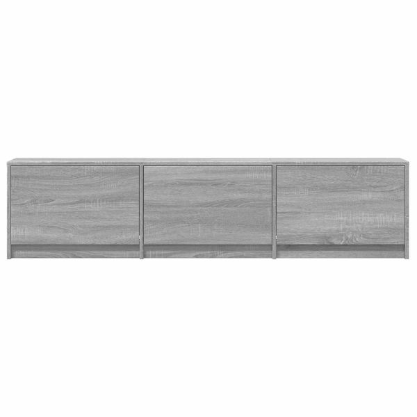 TV шкаф с LED 165x34x40 см Сиво Сонома