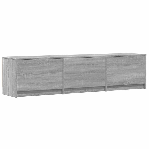 TV шкаф с LED 165x34x40 см Сиво Сонома