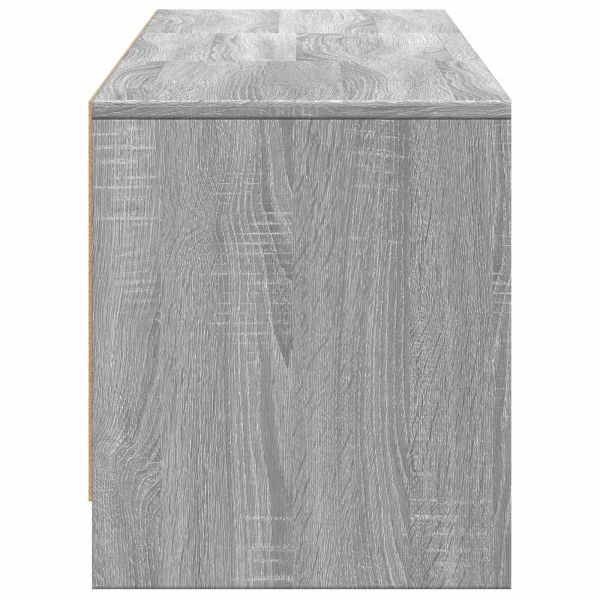 TV шкаф с LED 165x34x40 см Сиво Сонома