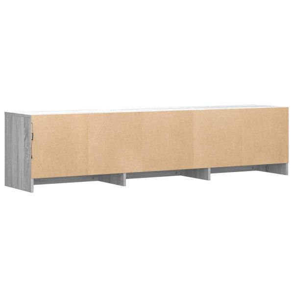 TV шкаф с LED 165x34x40 см Сиво Сонома