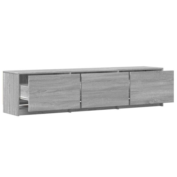 TV шкаф с LED 165x34x40 см Сиво Сонома