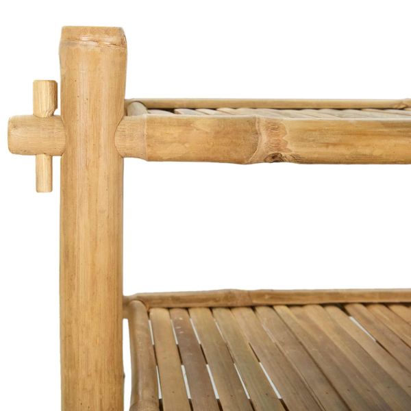 Шкаф за обувки с рафт Натурално 6-етажен Бамбук