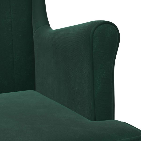 фотьойл Тъмен зелен Кадифе