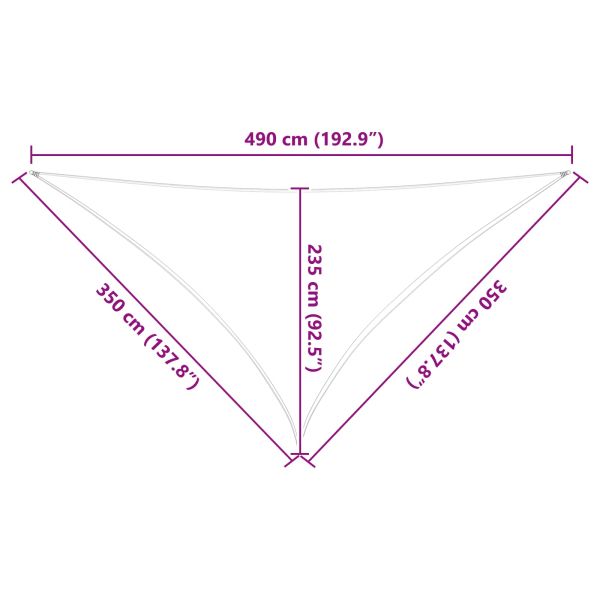 Слънчево платно за сянка 3,5 x 3,5 x 4,9 m