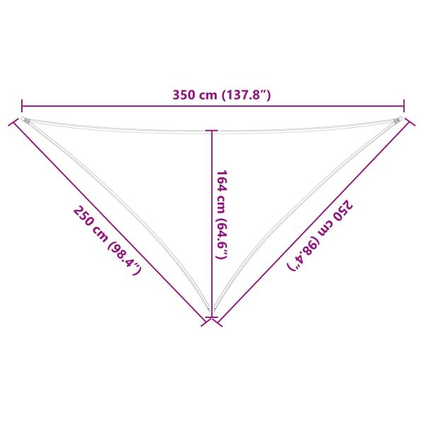 Слънчево платно за сянка 2,5 x 2,5 x 3,5 m