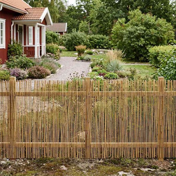 Градска ограда Въглен 1000 x 80 см Тръстика