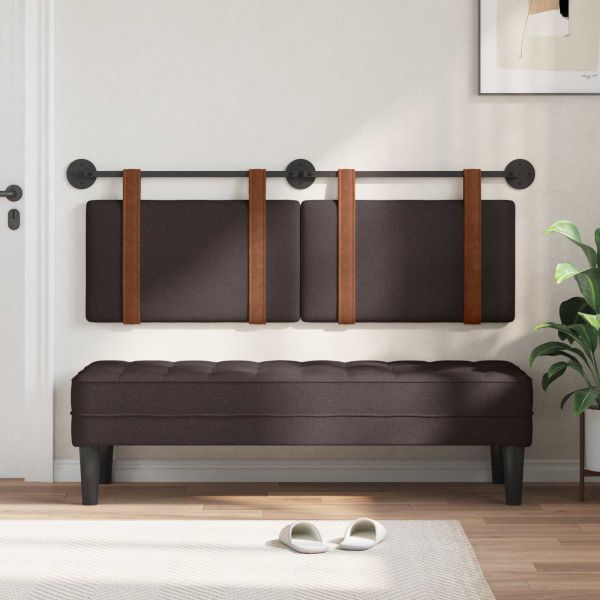 Табла за легло висяща Тъмен кафяв Антично PU