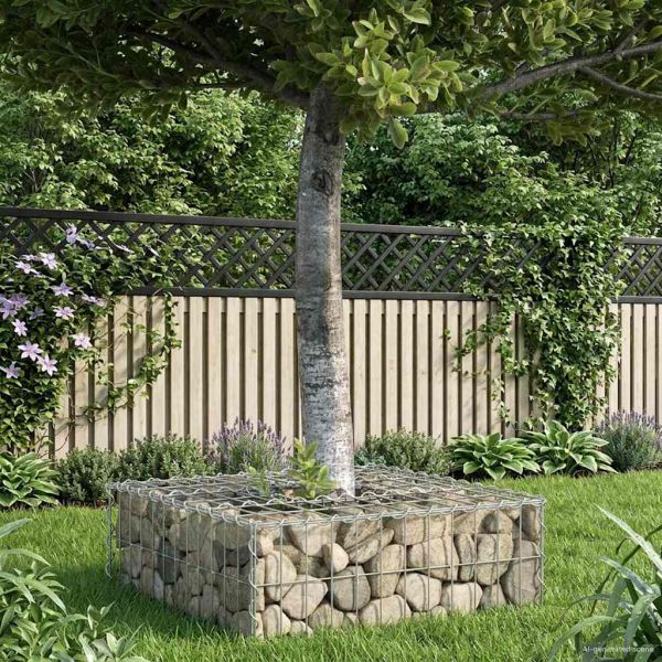 Габиона повдигнато легло Сребрист