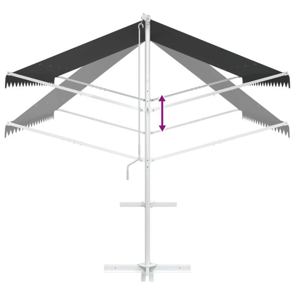 Самостоятелен сенник Антрацит 4 × 3 m Полиестер