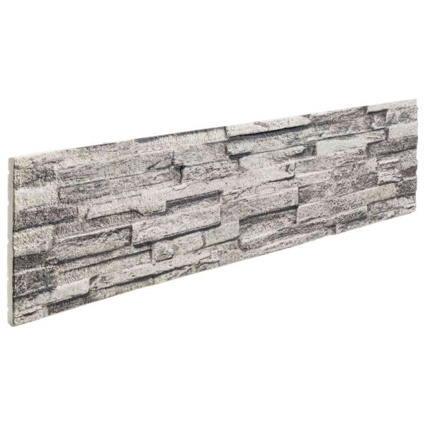 Стенни панели 10 бр. 100 x 25 cm Светлосиво EPS пяна