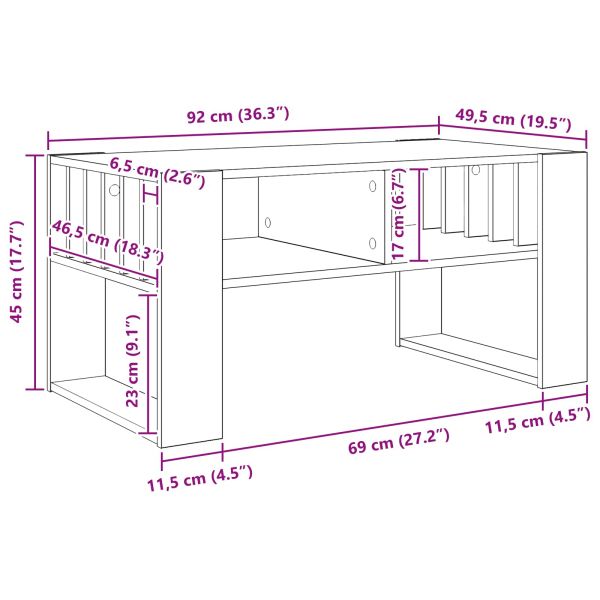 Масичка за кафе Сонома дъб 92 x 49,5 x 45 см
