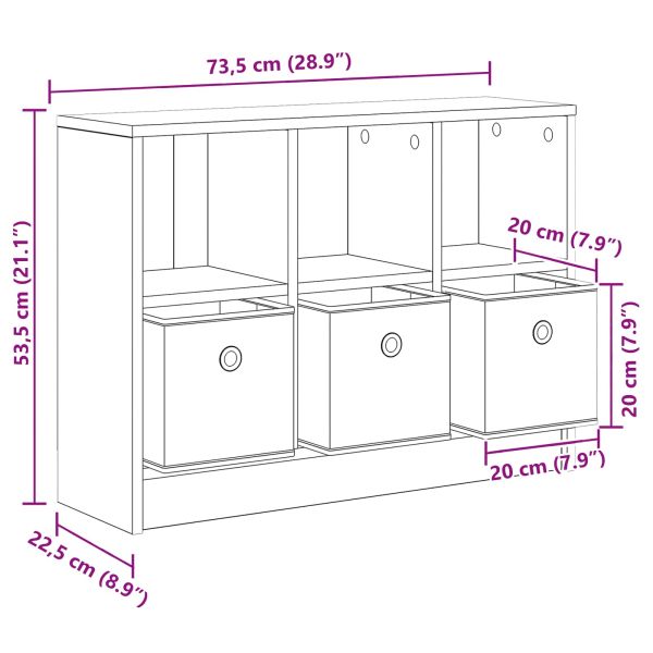 Служебен шкаф Дъб 73,5 x 22,5 x 53,5 см