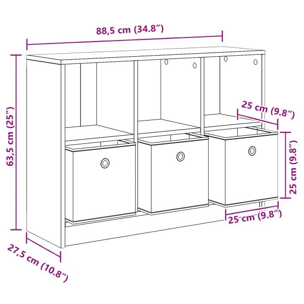 Служебен шкаф Дъб 88,5 x 27,5 x 63,5 см