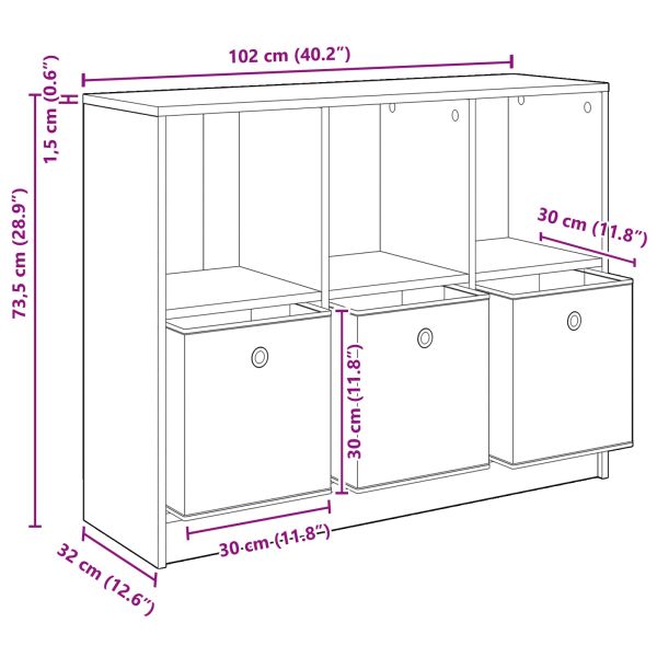 Служебен шкаф Дъб 102 x 32 x 73,5 см