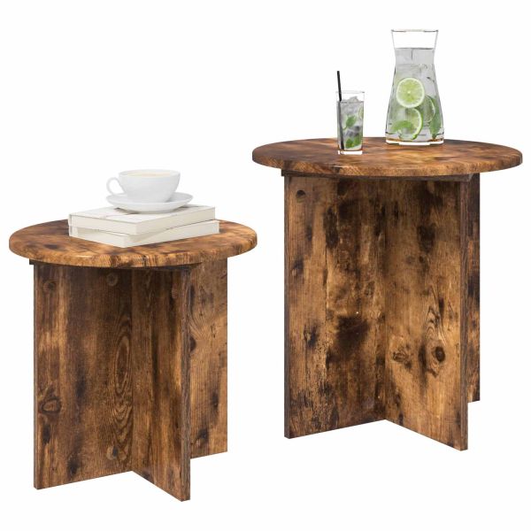 Комплект помощни маси 2 pcs Пушена Дъб