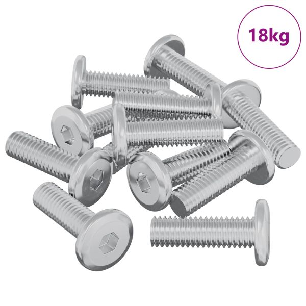 Винт 1593 pcs Сребрист 8 х 25 мм Стомана