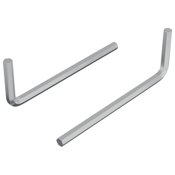 Хекс ключ 2 pcs Сребрист 20 x 52 мм Стомана