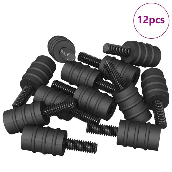 Струбцина 12 pcs Черно М4 Гума и стомана