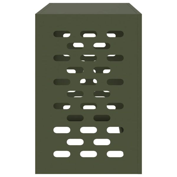 Покритие за климатик Маслиненозелено 90 x 40 x 60 см Стомана