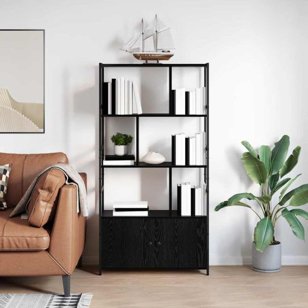 Рафт за книги 80 x 30 x 155,5 см Инженерна дървесина Черния дъб