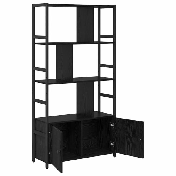 Рафт за книги 80 x 30 x 155,5 см Инженерна дървесина Черния дъб
