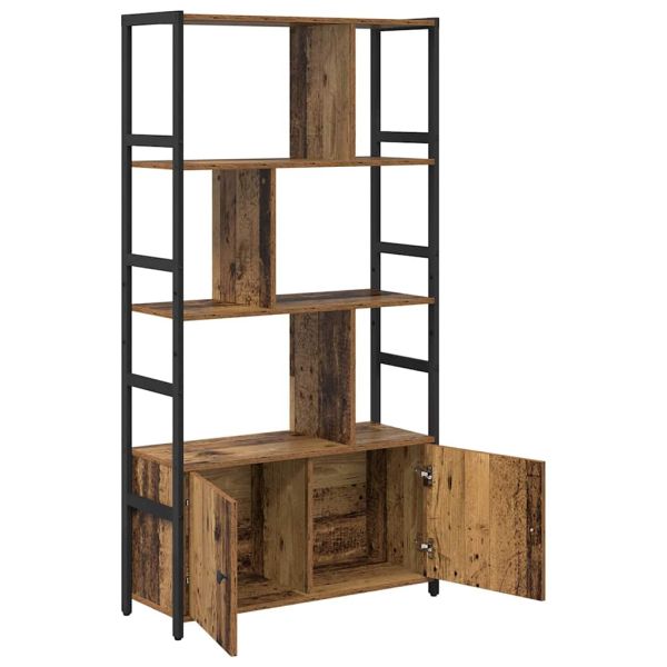 Рафт за книги 80 x 30 x 155,5 см Инженерна дървесина