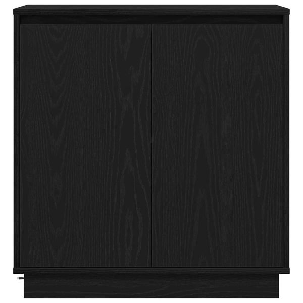 LED конзолна маса Черен дъб 71 x 34,5 x 75 см