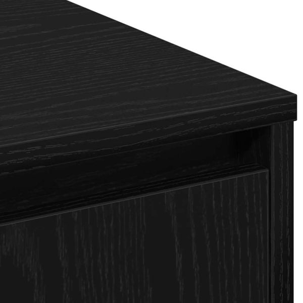 LED конзолна маса Черен дъб 71 x 34,5 x 75 см