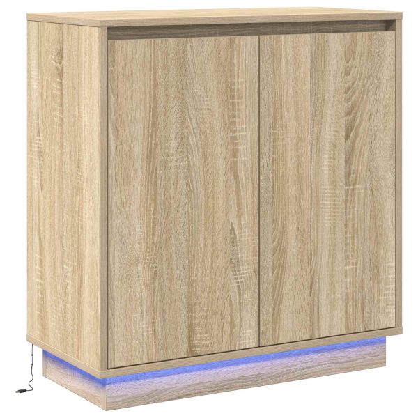 LED конзолна маса Дъб сонома 71 x 34,5 x 75 см
