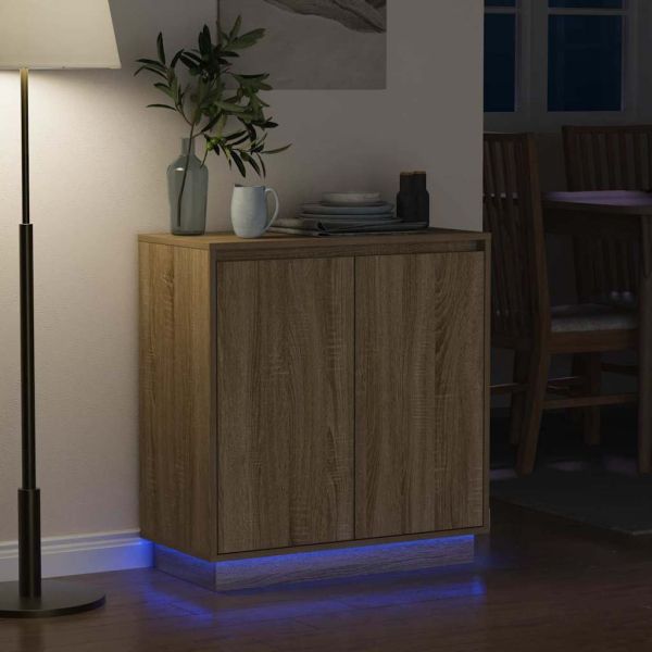 LED конзолна маса Дъб сонома 71 x 34,5 x 75 см