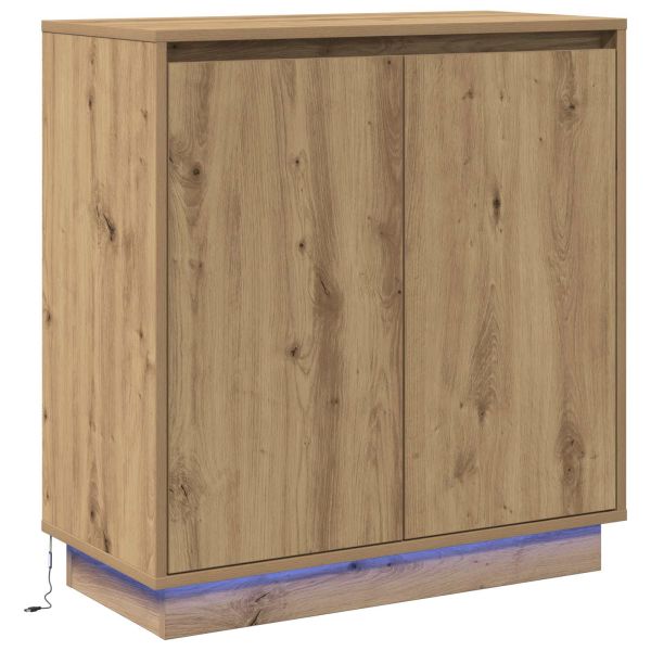 LED конзолна маса Дъб артизан 71 x 34,5 x 75 см
