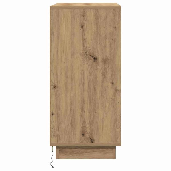 LED конзолна маса Дъб артизан 71 x 34,5 x 75 см
