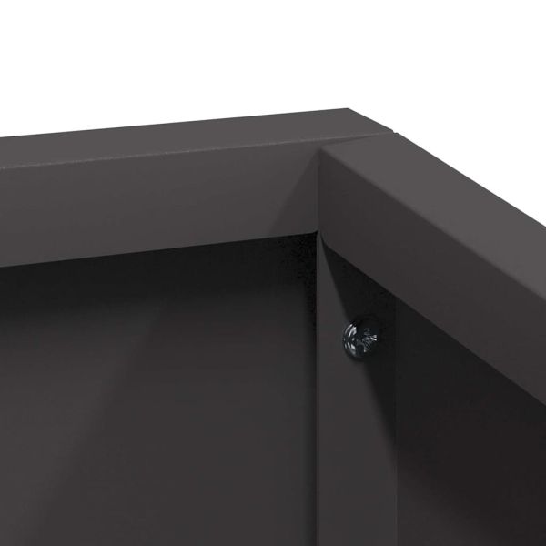 Градинска саксия Черно 80 x 80 x 50 см