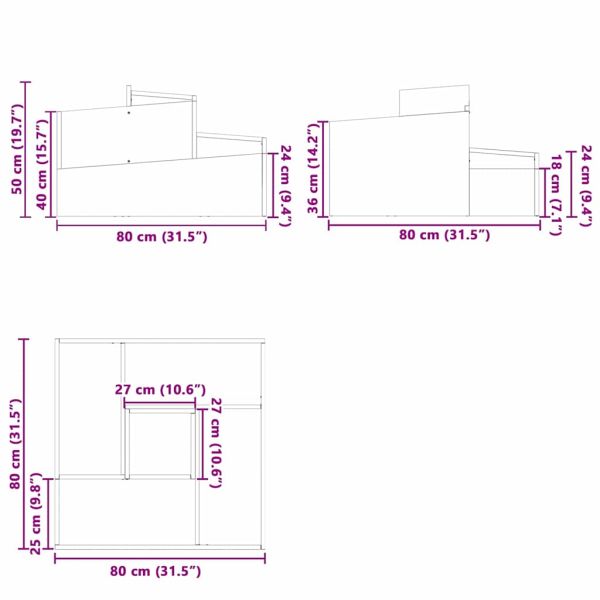 Градинска саксия Антрацит 80 x 80 x 50 см