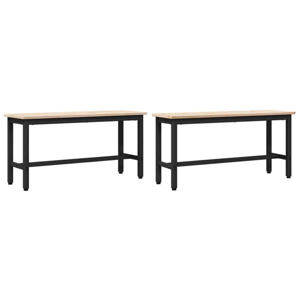 Трапезарни пейки 100 x 32,5 x 49 см 2 бр.