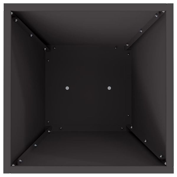 Саксия с колона 2 бр. Черно 35 x 35 x 73 см
