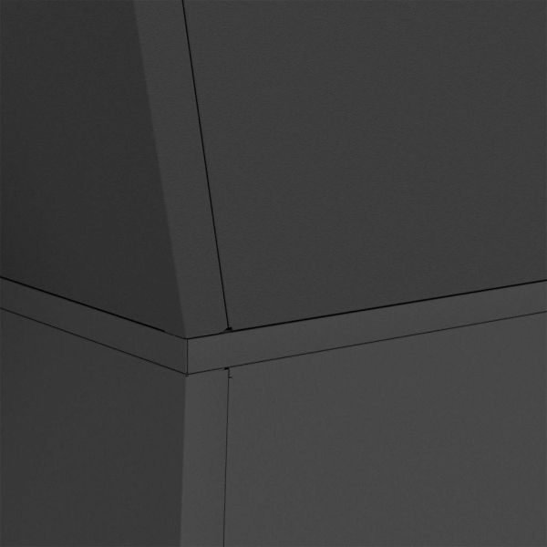 Саксия с колона 2 бр. Черно 35 x 35 x 73 см