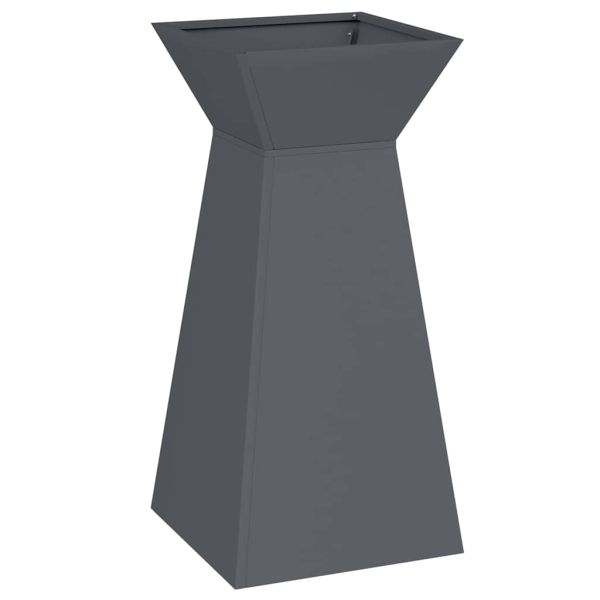 Саксия с колона 2 бр. Антрацит 35 x 35 x 73 см