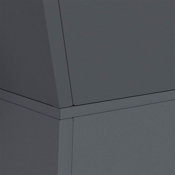 Саксия с колона 2 бр. Антрацит 35 x 35 x 73 см