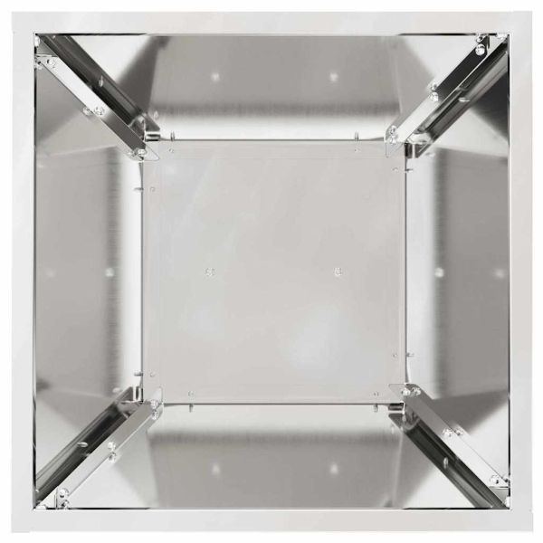 Саксия с колона Сребристо 35 x 35 x 73 см Поцинкована стомана
