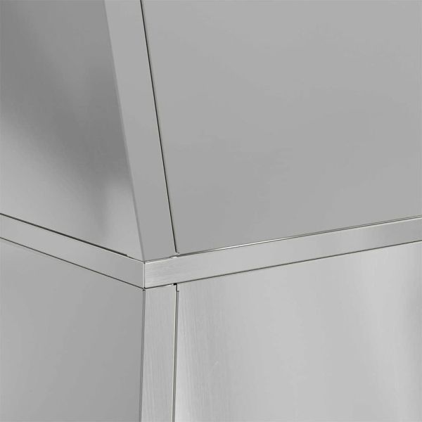 Саксия с колона Сребристо 35 x 35 x 73 см Поцинкована стомана